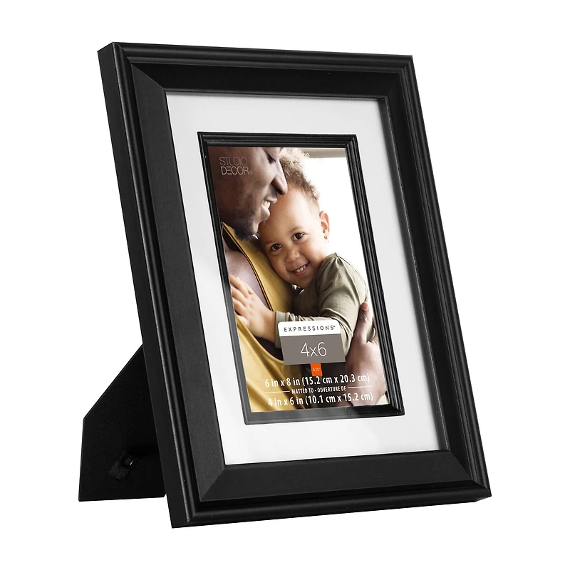 Expressions™ 4" x 6" Black Frame with Fillet by Studio Décor®