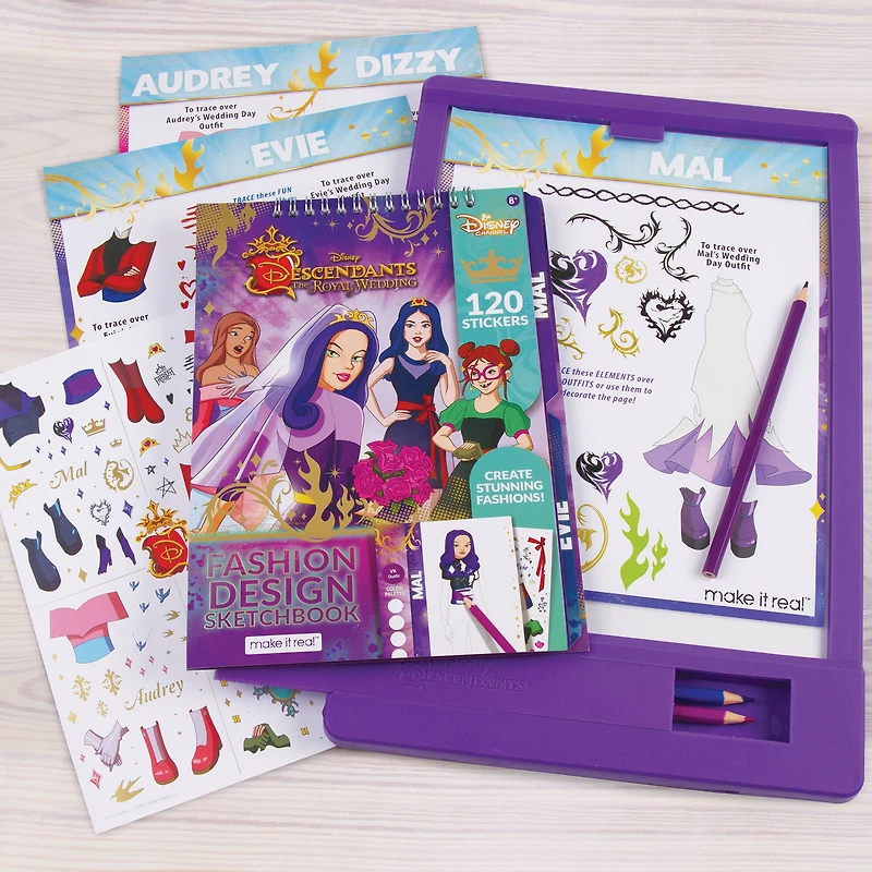 Make it Real™ Disney® Descendants Royal Wedding Light Table & Sketchbook