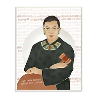 Stupell Industries Judge Ginsburg With Gavel Wall Plaque