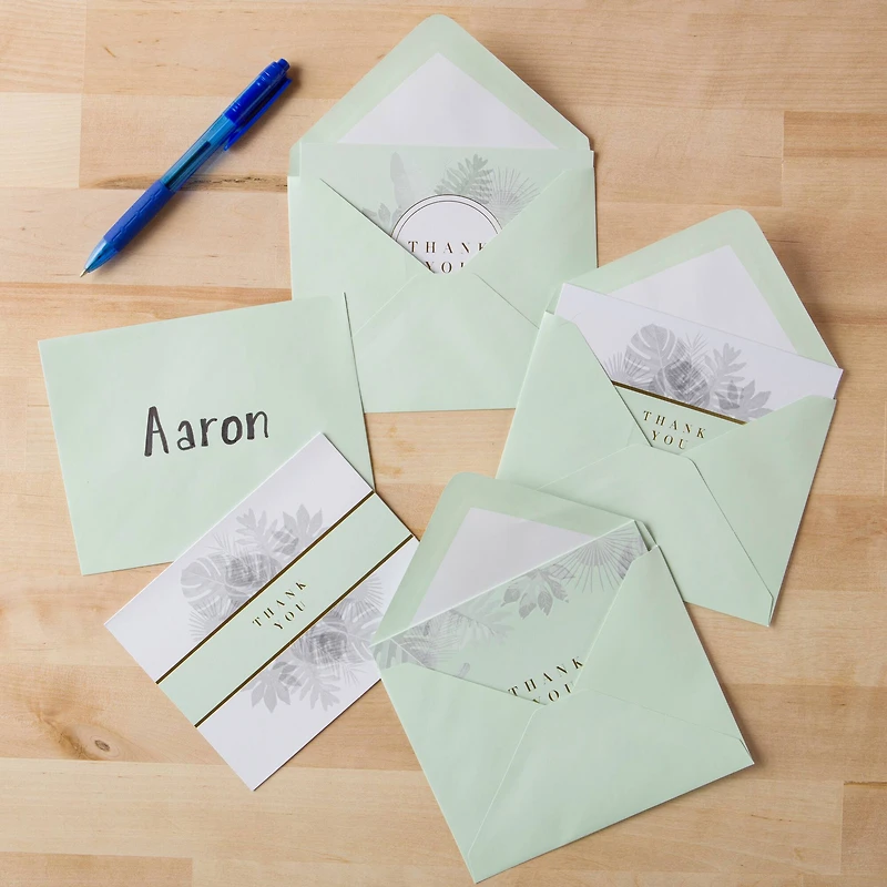Mint Thank You Flat Cards & Envelopes by Recollections™, 4.25" x 5.5"