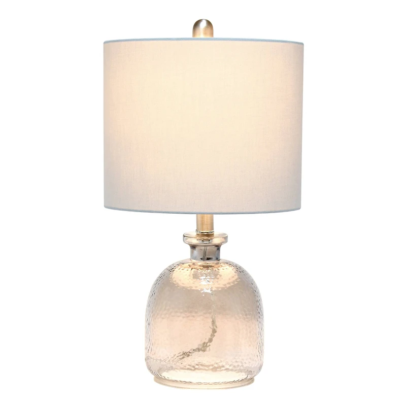 Lalia Home 20" Smokey Gray Hammered Glass Jar Table Lamp