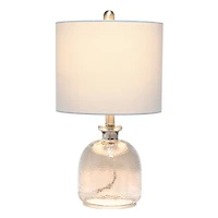 Lalia Home 20" Smokey Gray Hammered Glass Jar Table Lamp