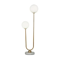 31" 2 Orb Table Lamp with Marble Base