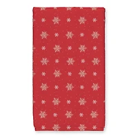 Red Snowflake Pattern Tea Towel Set