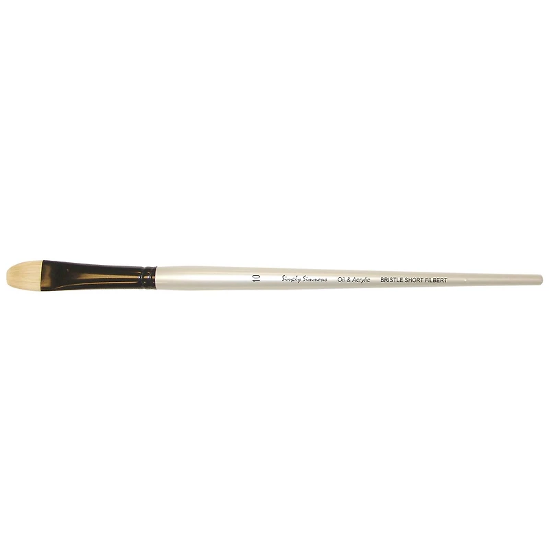 Simply Simmons Long Handle Bristle Short Filbert Brush