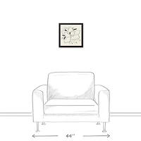 Simple Floral Magnolia Black Framed Canvas