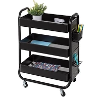 Honey Can Do Black Rolling Craft Cart