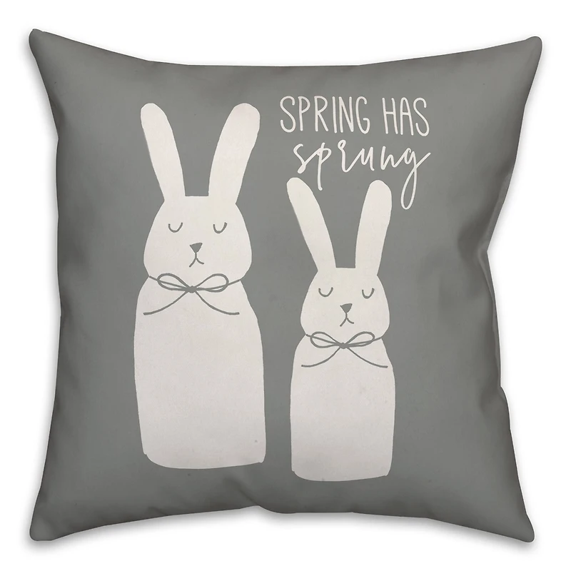 Gray Spring Has Sprung Throw Pillow