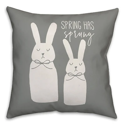 Gray Spring Has Sprung Throw Pillow