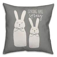 Gray Spring Has Sprung Throw Pillow
