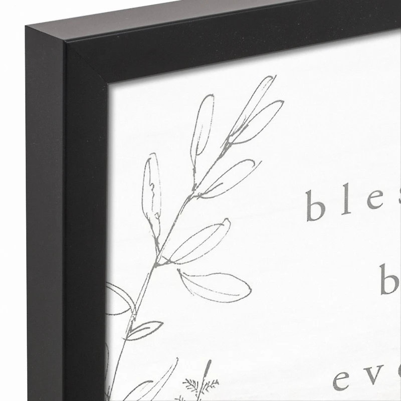 Blessed by Every Moment 12" x 12" Black Framed Canvas