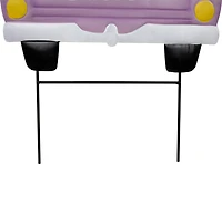 14" Back Seat Bunny Happy Easter Outdoor Garden Stake