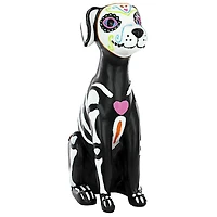 Design Toscano 12.5" Dia de los Muertos El Perro Sugar Skull Dog Statue