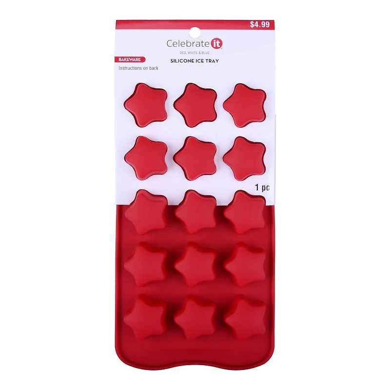 Red, White & Blue Star Silicone Ice Tray by Celebrate It®