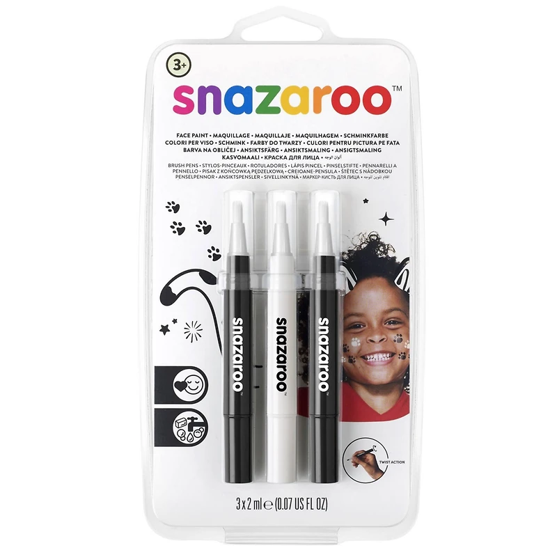 Snazaroo™ Face Paint Brush Pen, Monochrome