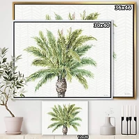 Designart - Mixed Botanical Greens palms IV