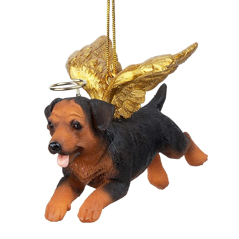 4" Honor the Pooch Rottweiler Holiday Dog Angel Ornament