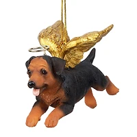4" Honor the Pooch Rottweiler Holiday Dog Angel Ornament