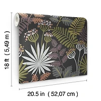 NuWallpaper Marajo Black Peel & Stick Wallpaper