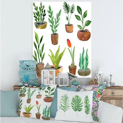 Designart - Eight Potted House Plants