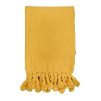 Hello Honey® Woven Cotton Pom Pom Throw
