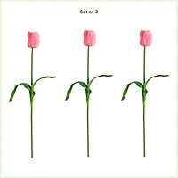 25" Pink Tulip Flower Stems, 3ct.