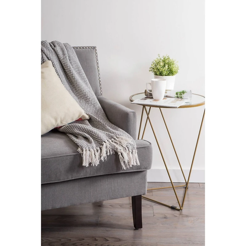 DII® Gray Woven Throw