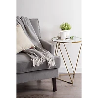 DII® Gray Woven Throw