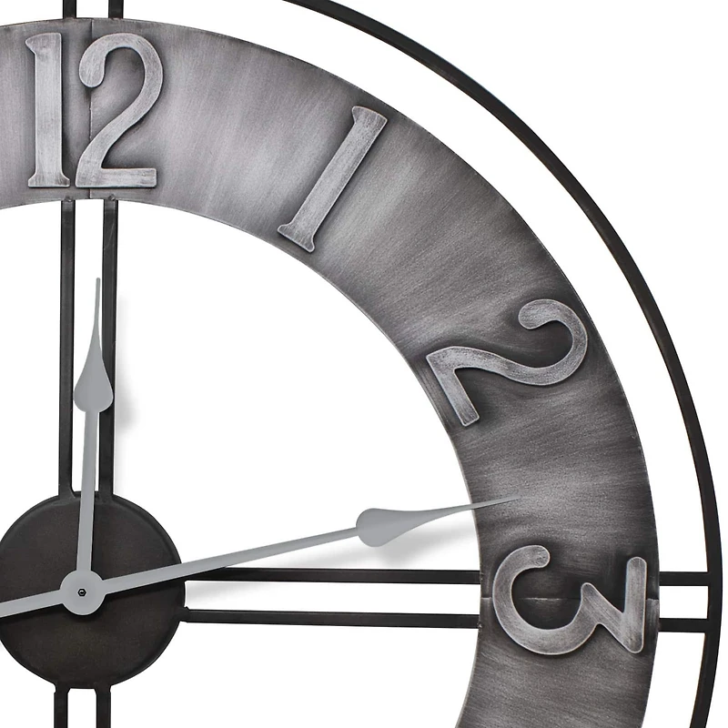 Sorbus® 24" Gray Metal Wall Clock