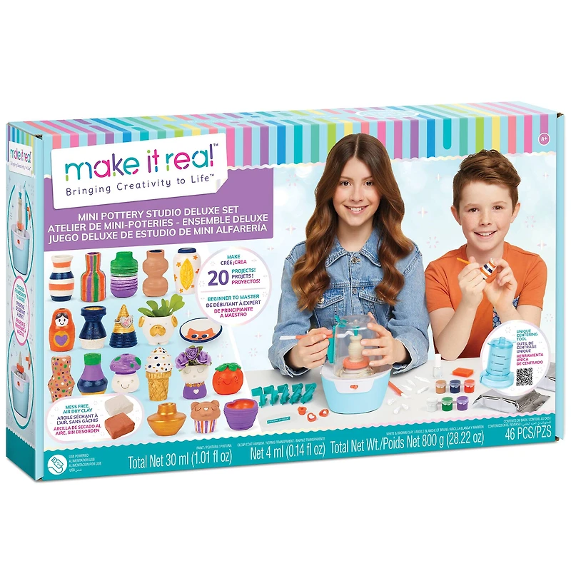 Make It Real™ Mini Pottery Studio Deluxe Set