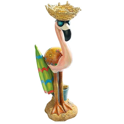 Design Toscano Luau Larry the Flamingo Pink Flamingo Garden Statue