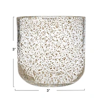 Hello Honey® 8oz. Gold Flecked Clear Drinking Glass
