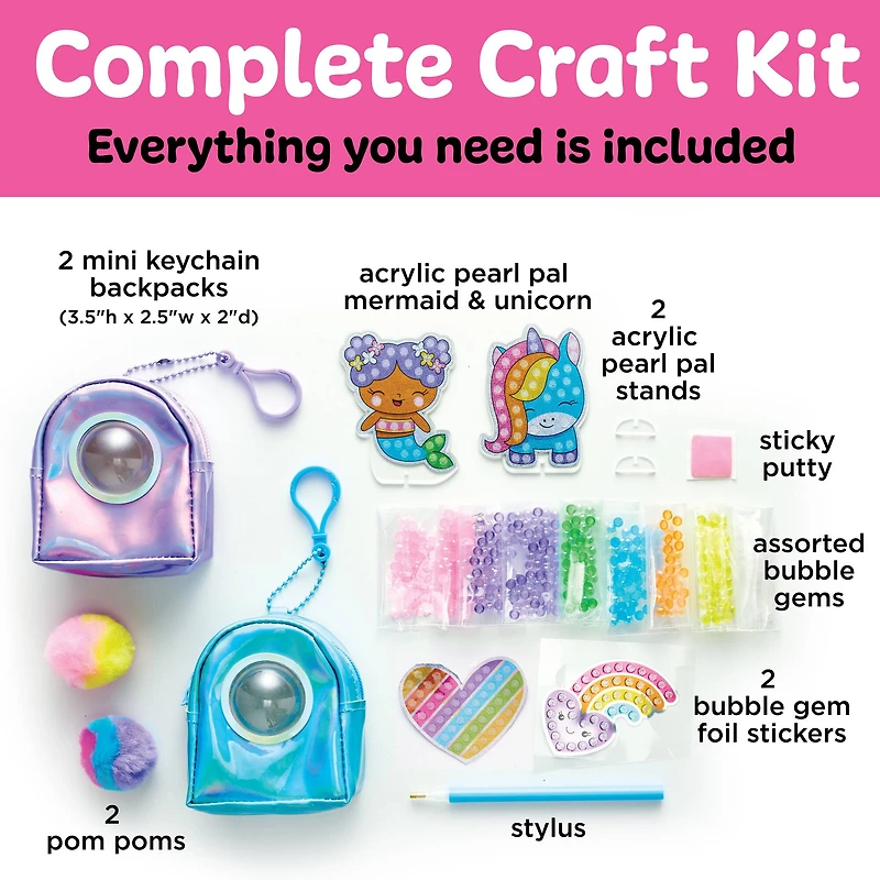 Creativity for Kids® Bubble Gems™ Backpack Keychains Kit