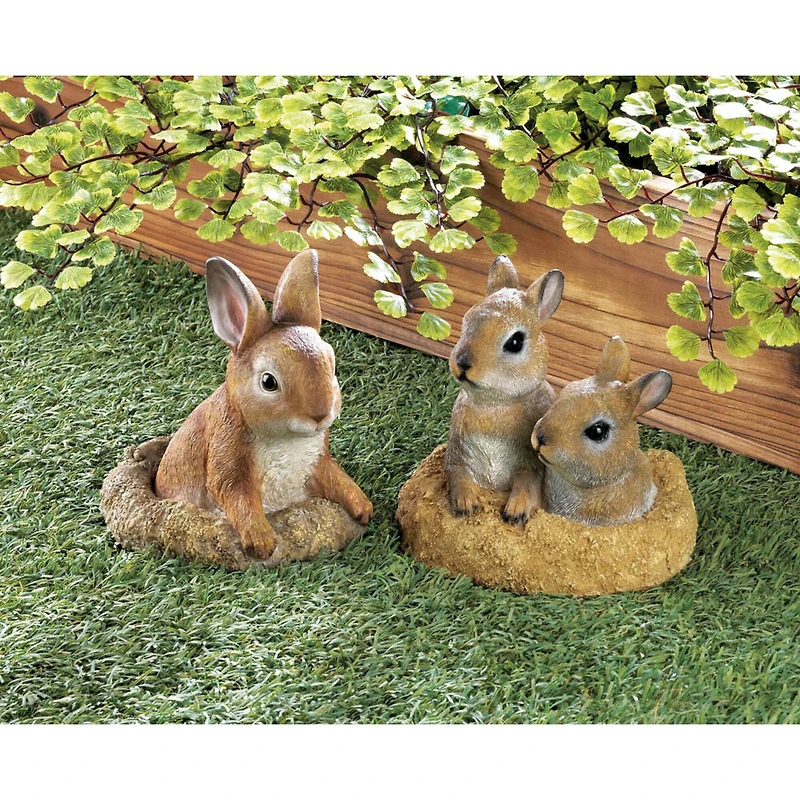 6" Curious Bunny Garden Décor