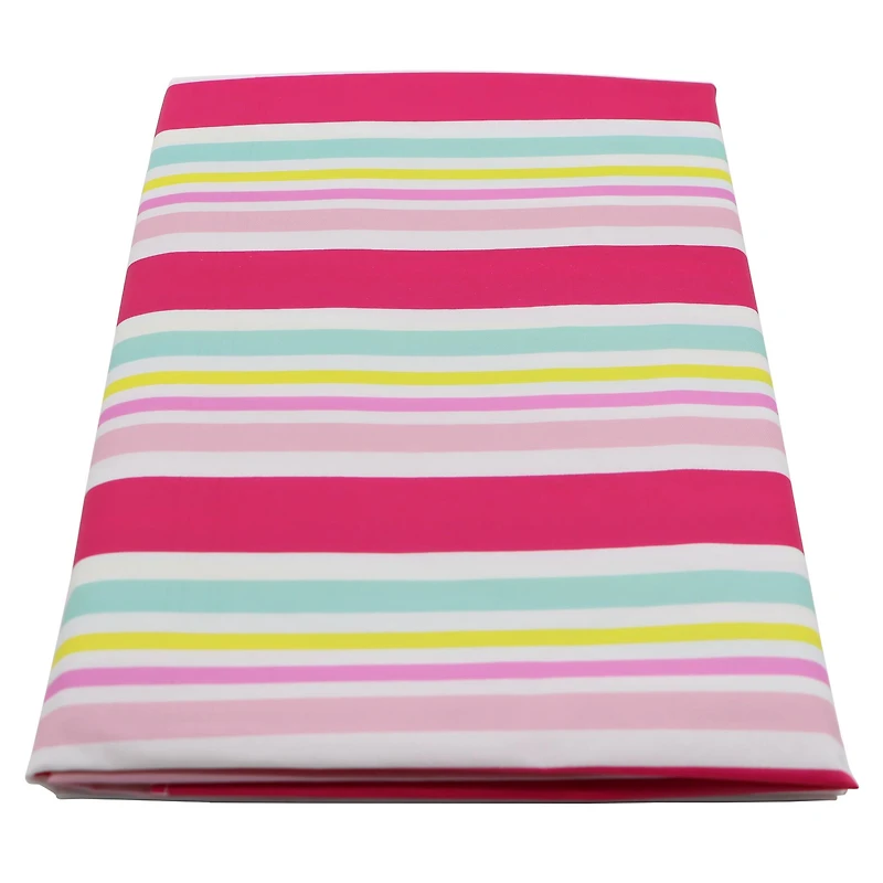 70" Pink Multi Stripes Vinyl Table Cover by Ashland®