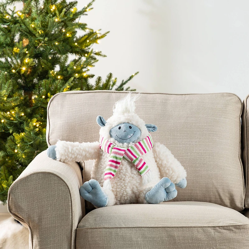 Glitzhome® 21.75"H Christmas Fabric Yeti Shelf Sitter