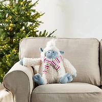 Glitzhome® 21.75"H Christmas Fabric Yeti Shelf Sitter