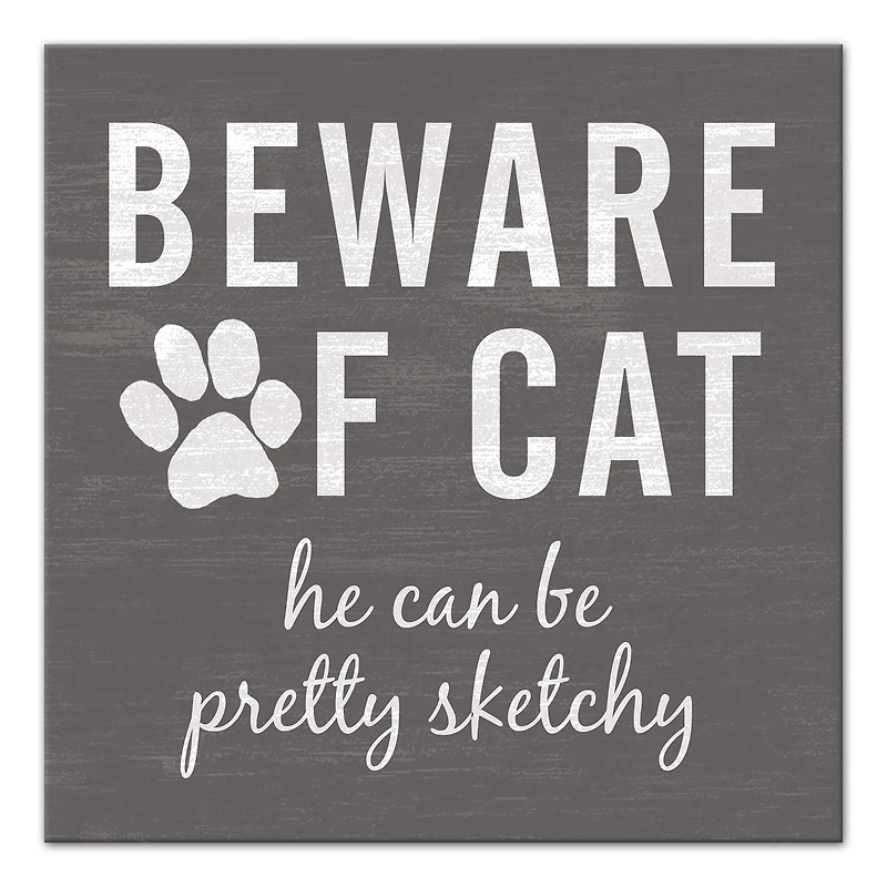 Sketchy Cat Canvas Wall Art