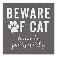 Sketchy Cat Canvas Wall Art