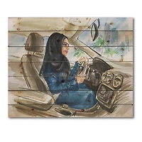 Designart - Arabian Woman Driving A Car I