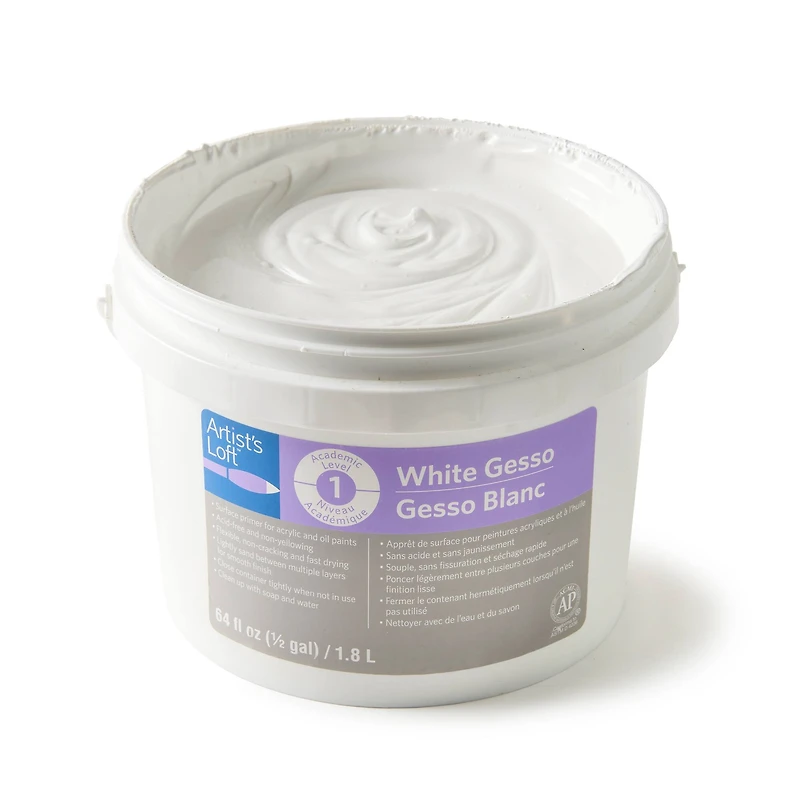 6 Pack: White Acrylic Gesso by Artist's Loft®, 64oz.