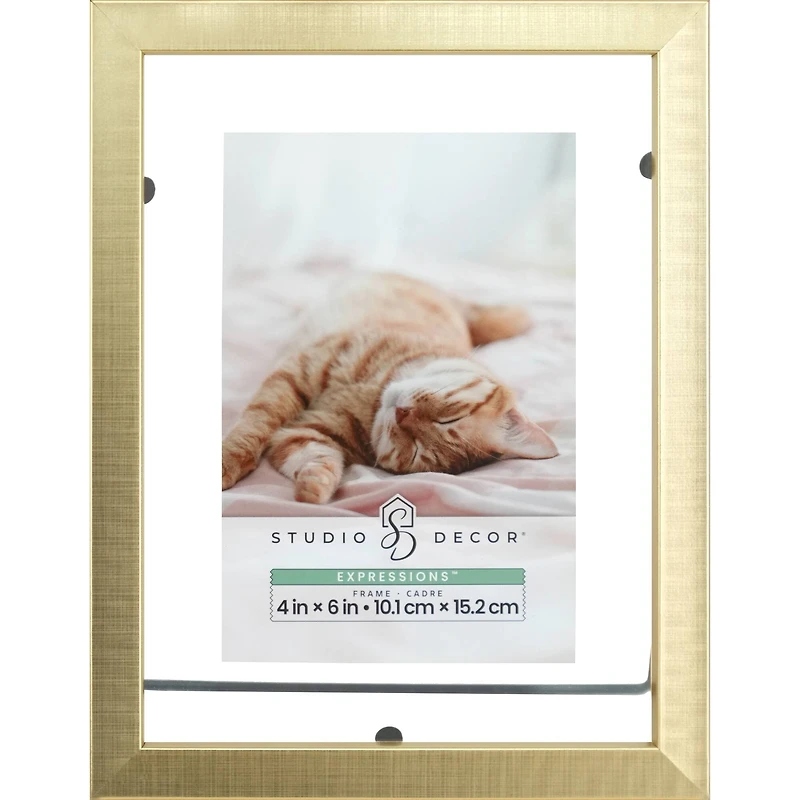 Expressions™ Gold Tabletop Float Frame by Studio Décor