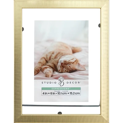 Expressions™ Gold Tabletop Float Frame by Studio Décor