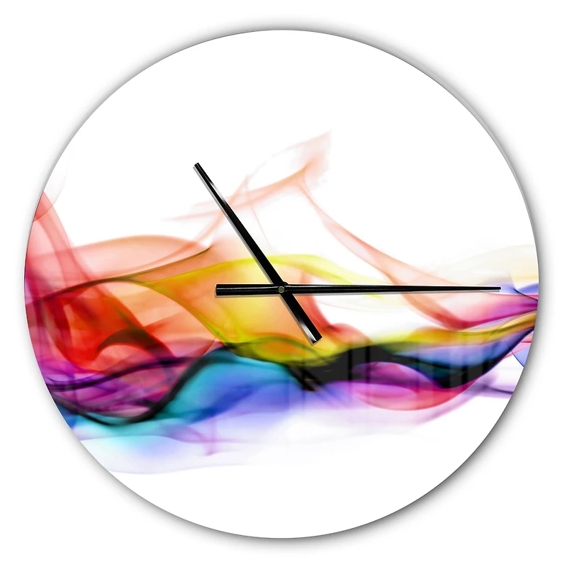 Designart Abstract Smoke Modern Wall Clock