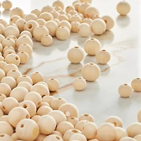 Unfinished Wooden Round Beads by Bead Landing™