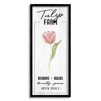 Stupell Industries Tulip Farm Pink Country Floral Locally Grown Blooms in Frame Wall Art