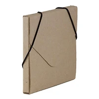 JAM Paper Natural Kraft CD Case Portfolio with Elastic Closure 5" x 5.625"