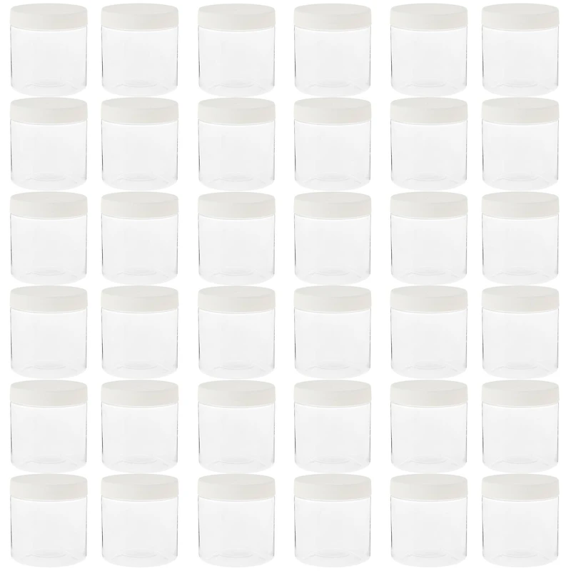 36 Pack: Plastic Storage Jar by Simply Tidy™, 8oz.