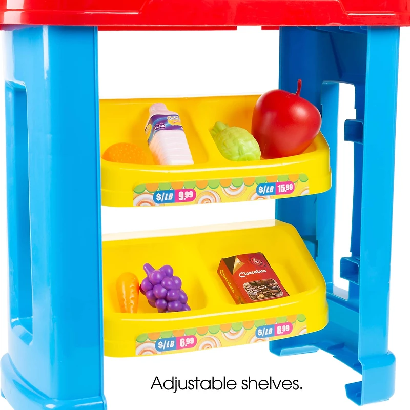 Toy Time Grocery Store Selling Stand Supermarket Playset
