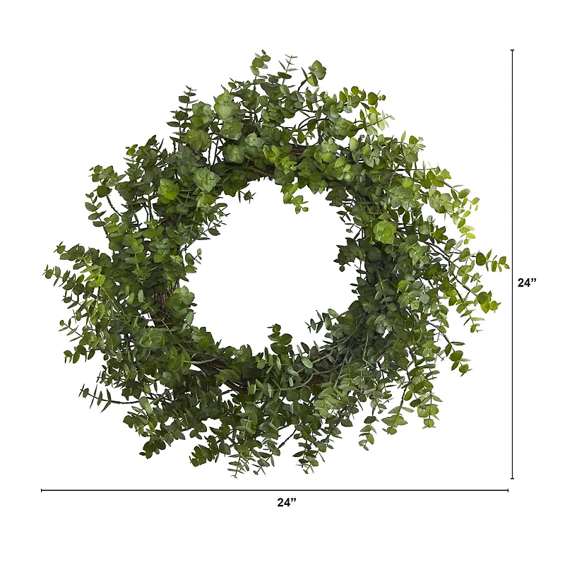 24'' Green Eucalyptus Wreath